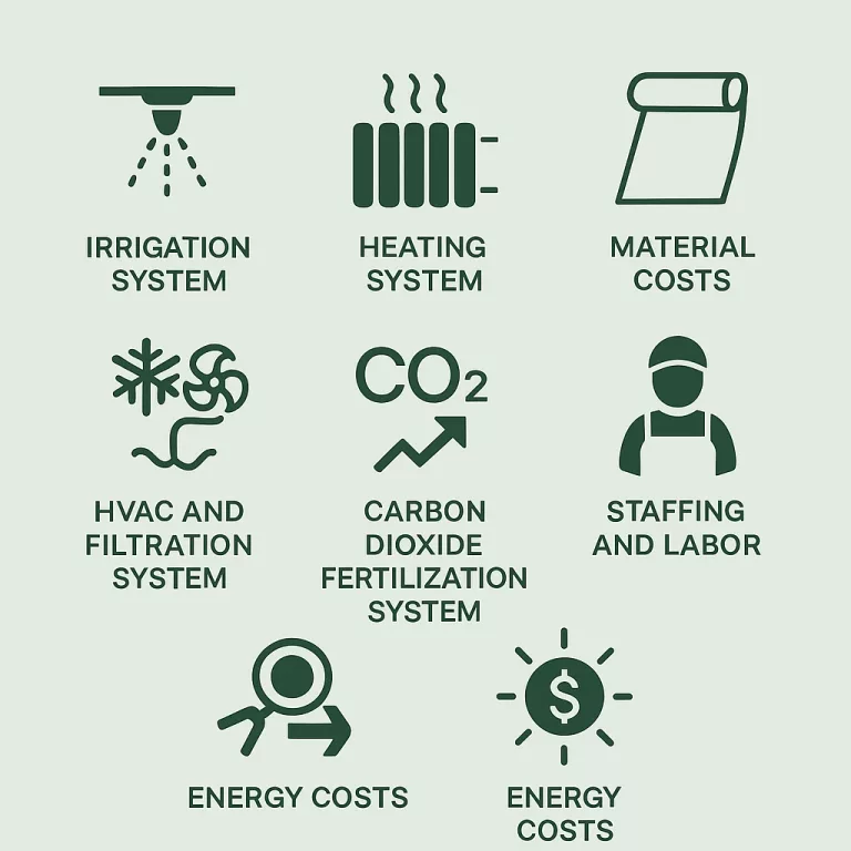 commercial greenhouse cost infographic