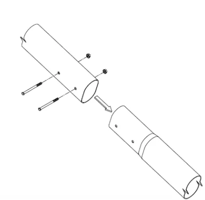 oval tube greenhouse - drilling axis