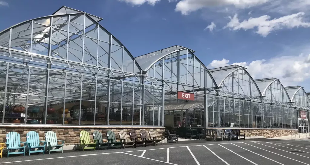 stauffer garden center - recouvrement en verre